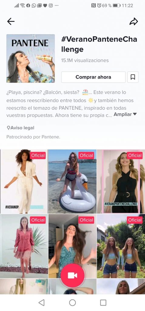 Publicidad en TikTok